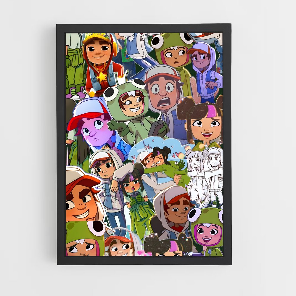 Poster Surfing Squad – affiche Subway surfers (vue 2)
